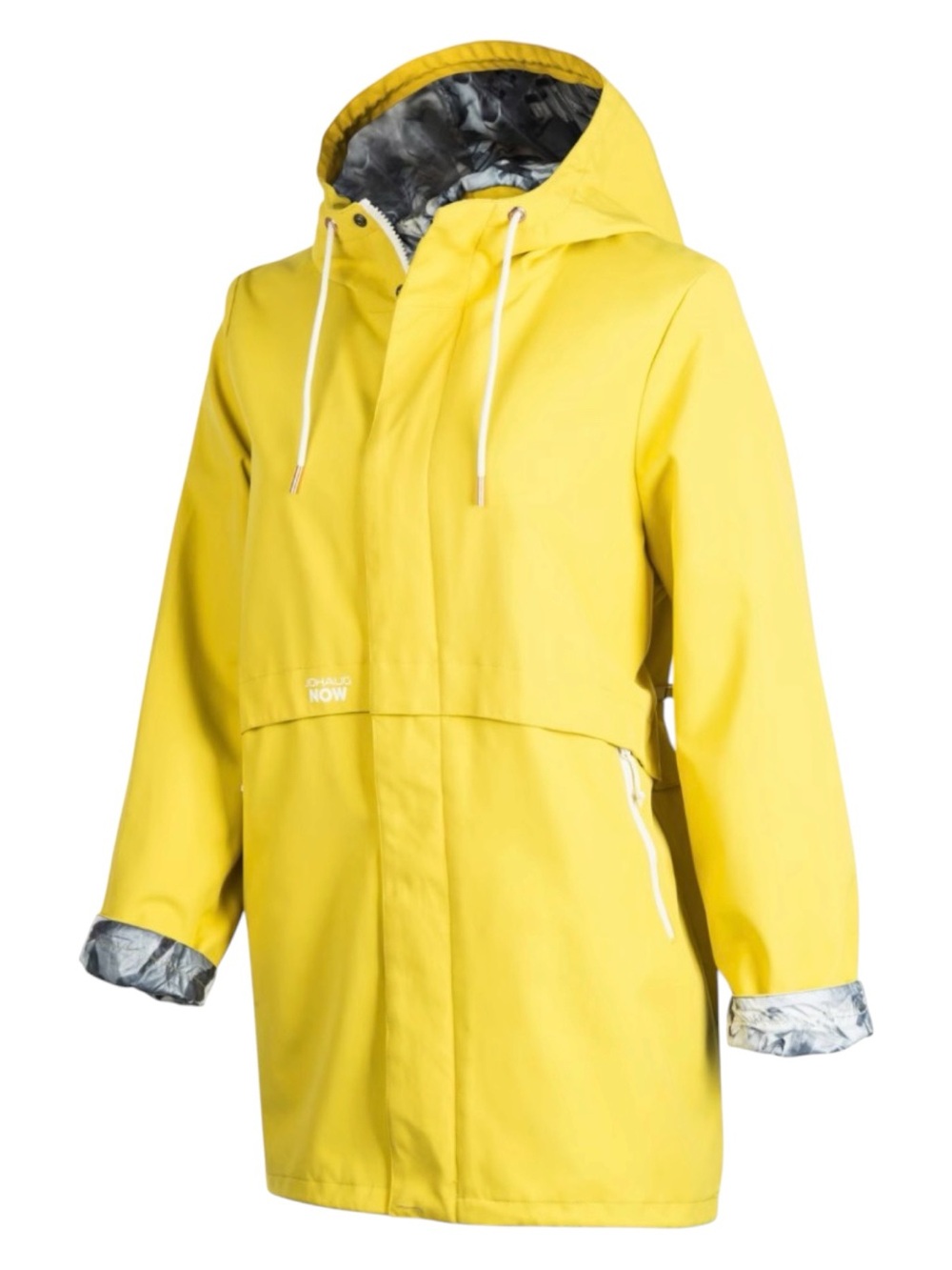 JOHAUG NOW (Norway) Classic Yellow Casual Parka Lightweight Rain Jacket (S)